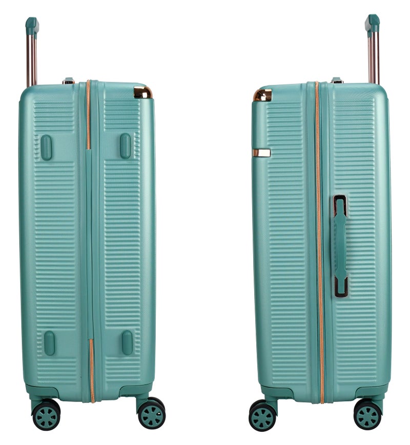 SENATOR Hard Case Extra Large Checked Luggage Trolley For Unisex ABS Lightweight 4 Double Wheeled Suitcase With Built In TSA Type Lock A5123 Green - Image 3